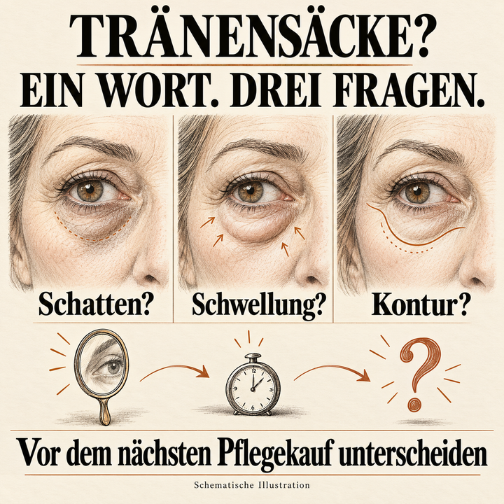 Illustrierter Ratgeber zu fünf Denkfehlern bei der Auswahl von Augenpflege