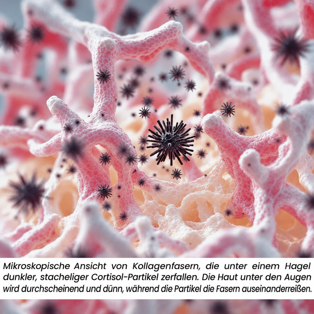 Kollagenfasern unter Cortisol-Belastung
